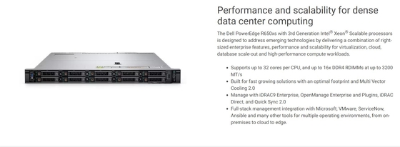 Dell EMC PowerEdge R650 Επιχειρηματικό επίπεδο Intel Xeon 4310 1U Rack Server